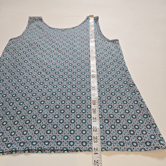 Lands End Green, Blue, White Geometric Print Tank Top Size M‎ 10-12 Sleeveless - Picture 7 of 7
